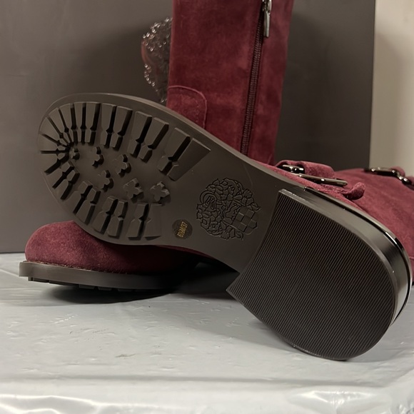 NIB Vince Camuto Women’s Wadelyn Leather Round Toe Mid-Calf Boot, Red - 6.5 - Picture 9 of 13